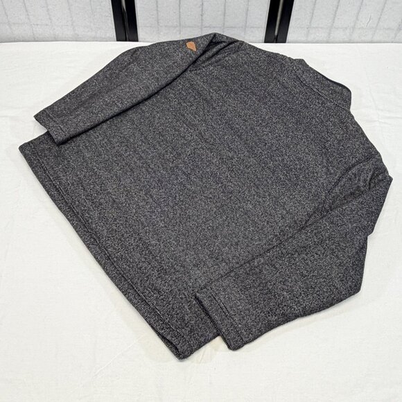 Orvis Quarter Zip Mock Neck Fleece Lined Sweater XXL Black Grey Long Sleeve - Picture 9 of 12